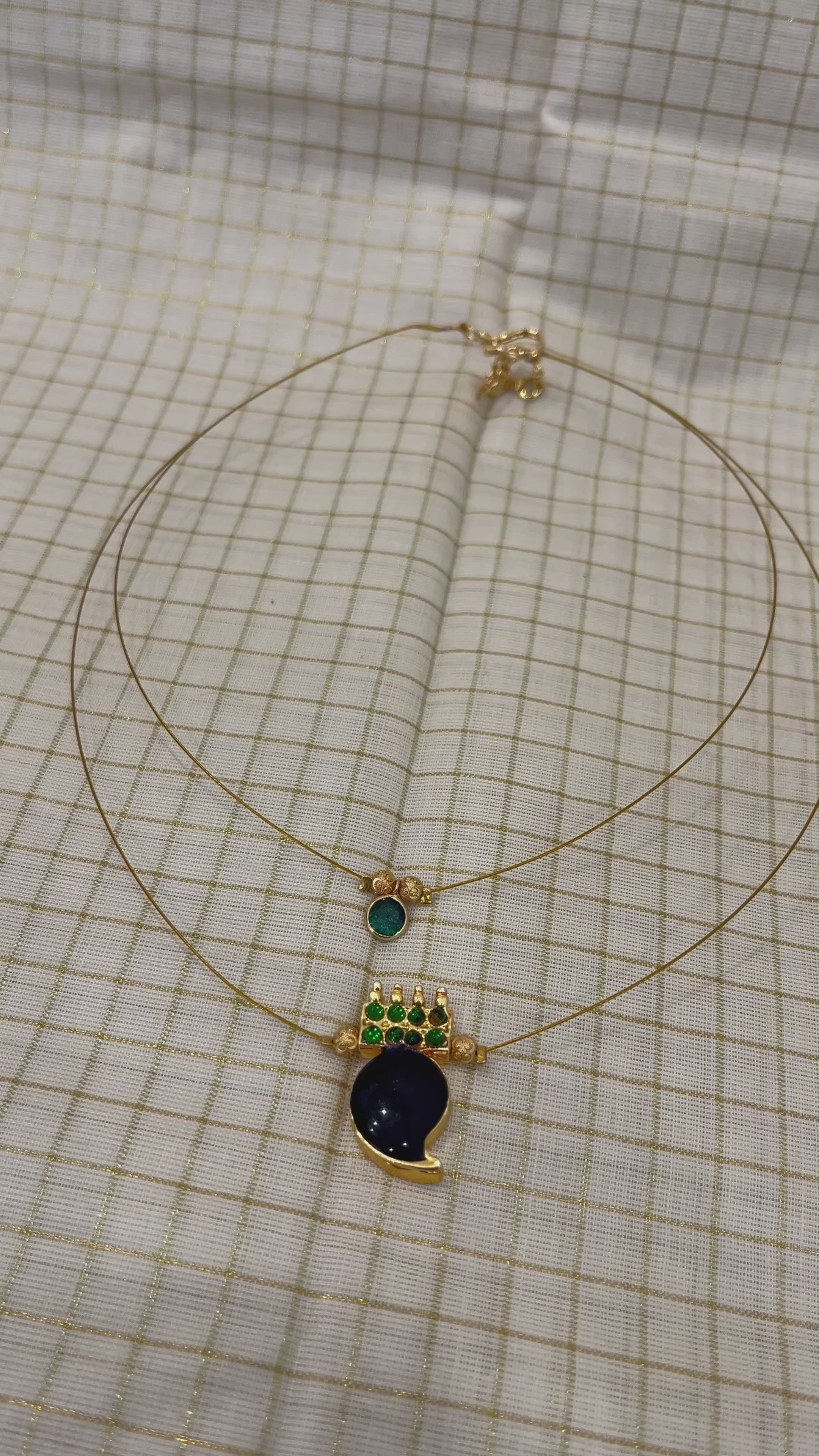 Dual-layer gold plated Mango Necklace